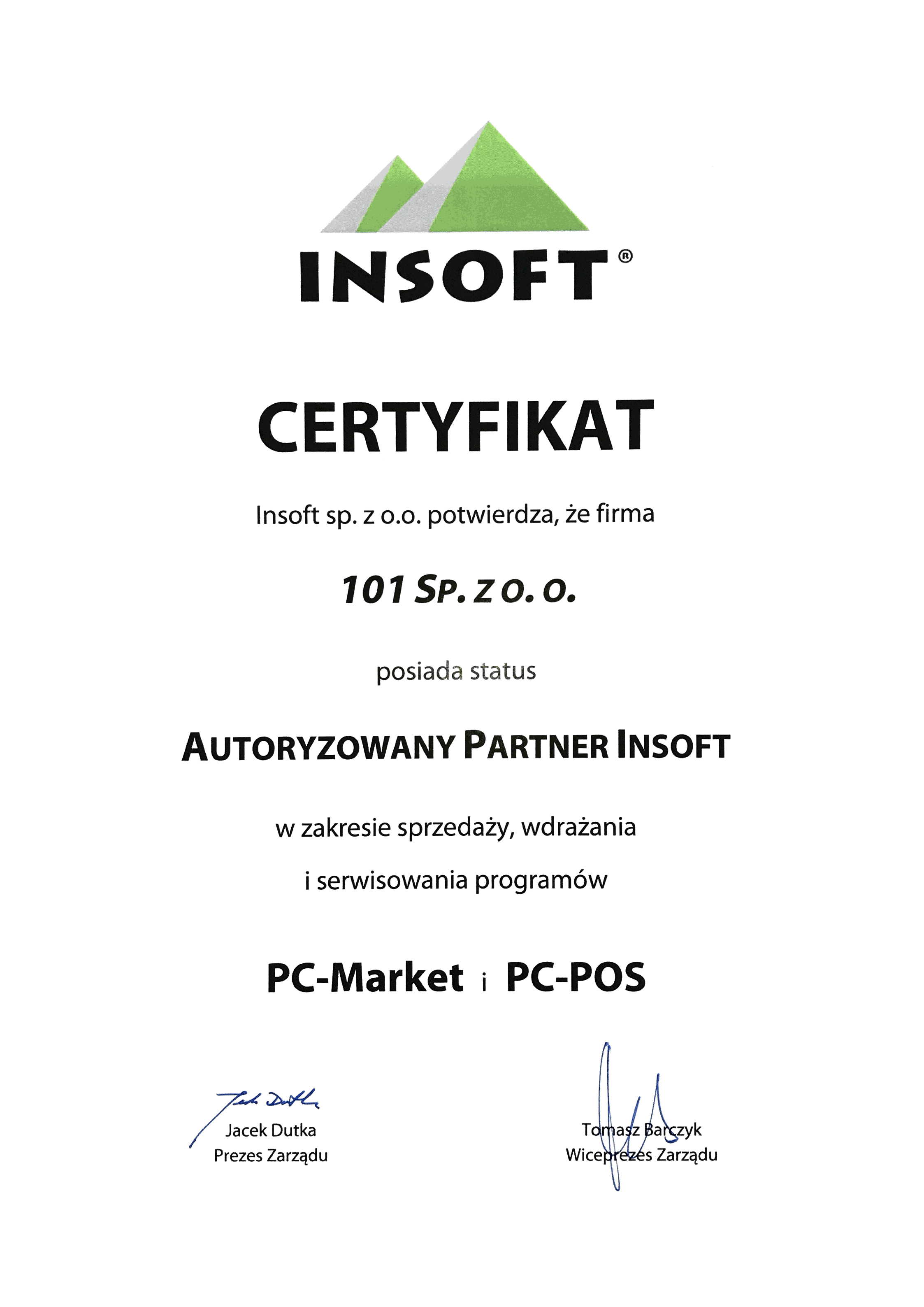 Autoryzowany partner INSOFT